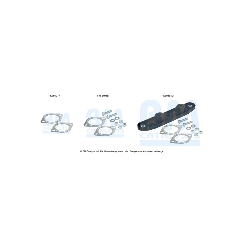Kit d'assemblage, tuyau d'échappement BM CATALYSTS FK50191