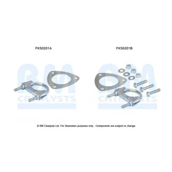 Kit d'assemblage, tuyau d'échappement BM CATALYSTS FK50201