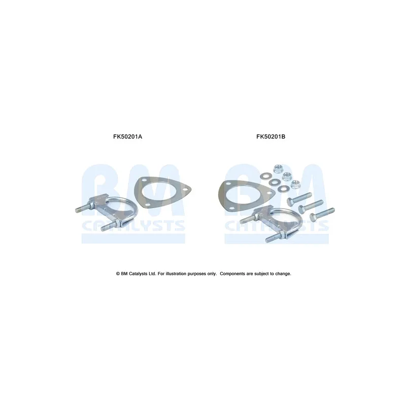 Kit d'assemblage, tuyau d'échappement BM CATALYSTS FK50201