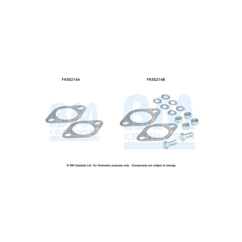 Kit d'assemblage, tuyau d'échappement BM CATALYSTS FK50214