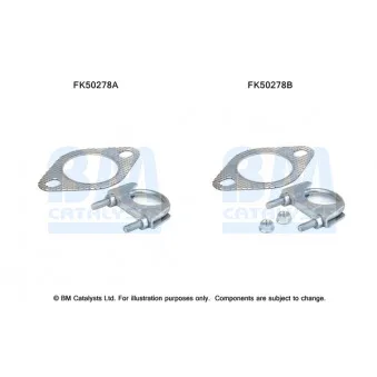 Kit d'assemblage, tuyau d'échappement BM CATALYSTS FK50278