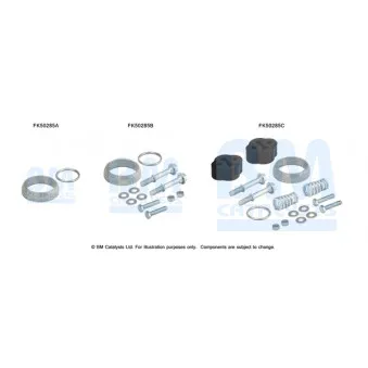 Kit d'assemblage, tuyau d'échappement BM CATALYSTS FK50285