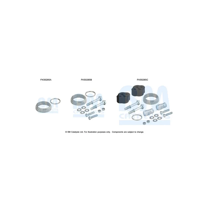 Kit d'assemblage, tuyau d'échappement BM CATALYSTS FK50285