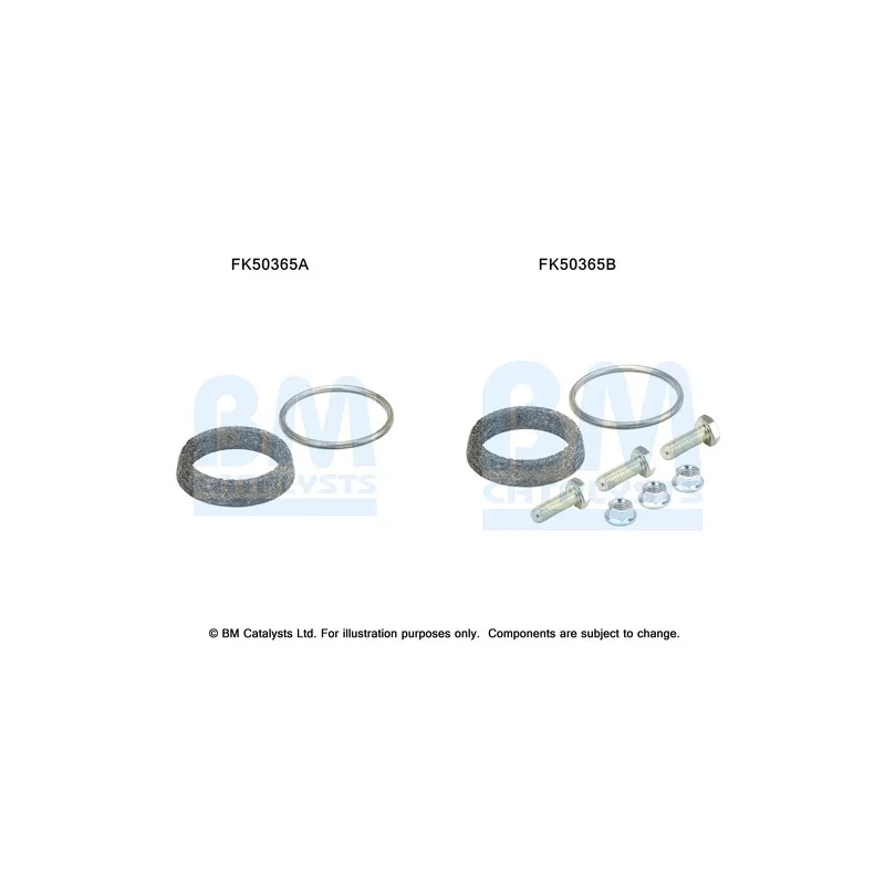 Kit d'assemblage, tuyau d'échappement BM CATALYSTS FK50365
