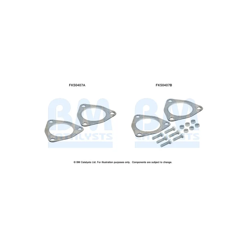 Kit d'assemblage, tuyau d'échappement BM CATALYSTS FK50407
