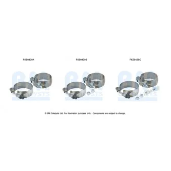 Kit d'assemblage, tuyau d'échappement BM CATALYSTS FK50439