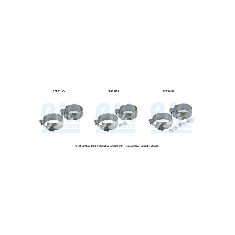 Kit d'assemblage, tuyau d'échappement BM CATALYSTS FK50439