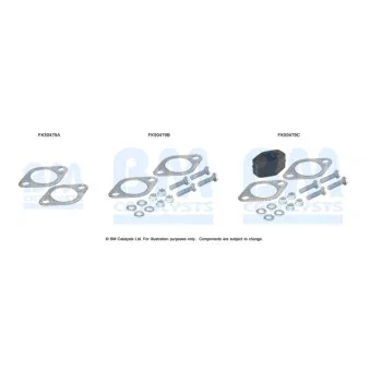 Kit d'assemblage, tuyau d'échappement BM CATALYSTS FK50479