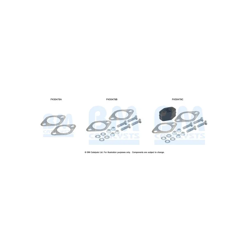 Kit d'assemblage, tuyau d'échappement BM CATALYSTS FK50479