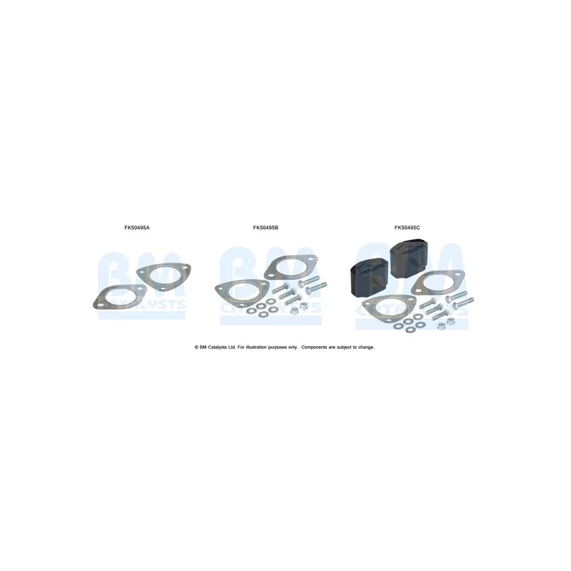 Kit d'assemblage, tuyau d'échappement BM CATALYSTS FK50495