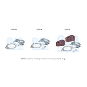 Kit d'assemblage, tuyau d'échappement BM CATALYSTS FK50619
