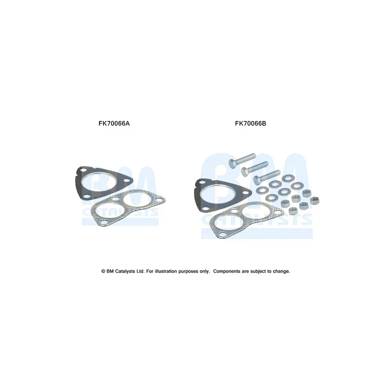 Kit d'assemblage, tuyau d'échappement BM CATALYSTS FK70066