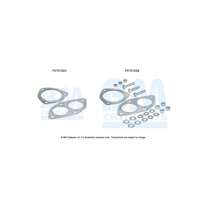 Kit d'assemblage, tuyau d'échappement BM CATALYSTS FK70152