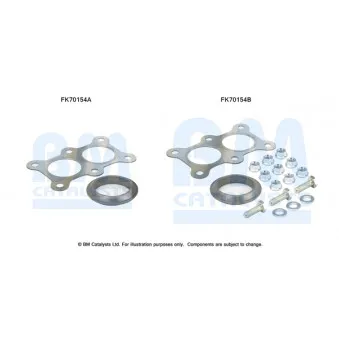 Kit d'assemblage, tuyau d'échappement BM CATALYSTS FK70154