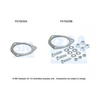 Kit d'assemblage, tuyau d'échappement BM CATALYSTS FK70230