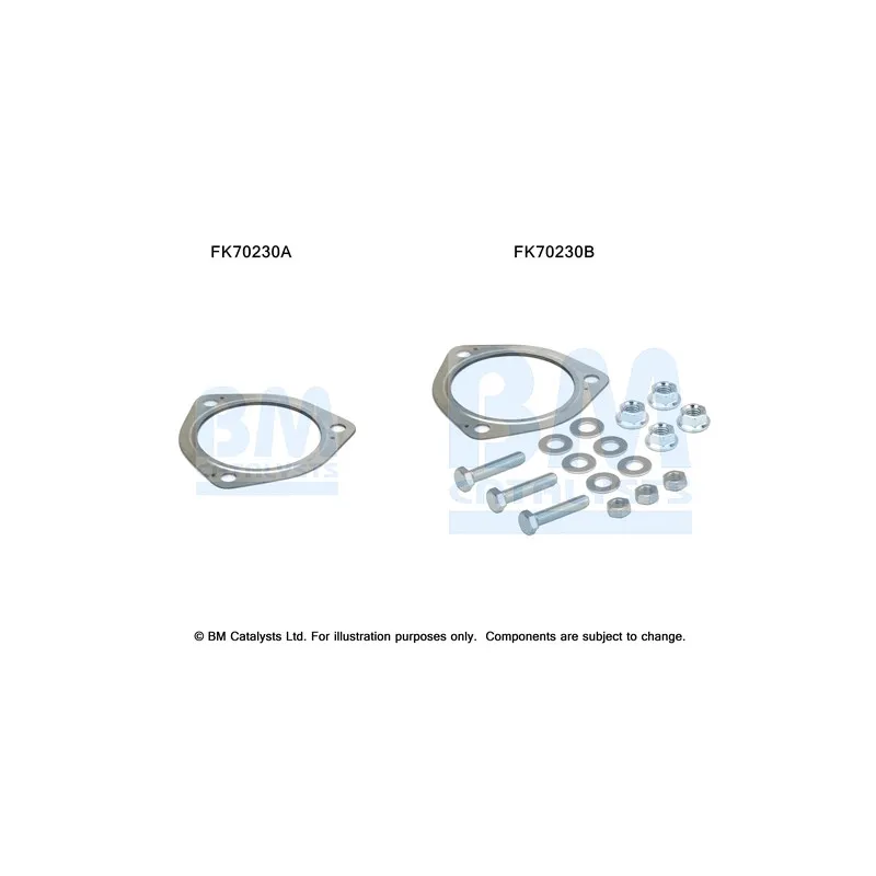Kit d'assemblage, tuyau d'échappement BM CATALYSTS FK70230