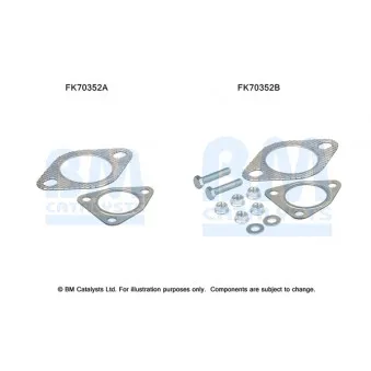 Kit d'assemblage, tuyau d'échappement BM CATALYSTS FK70352