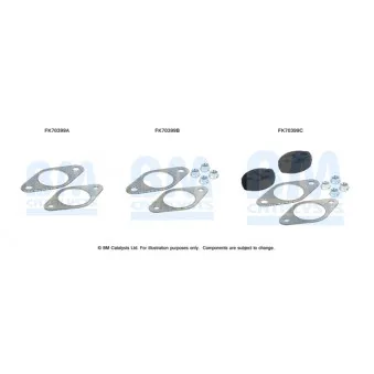 Kit d'assemblage, tuyau d'échappement BM CATALYSTS FK70399