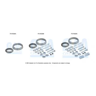 Kit d'assemblage, tuyau d'échappement BM CATALYSTS FK70528