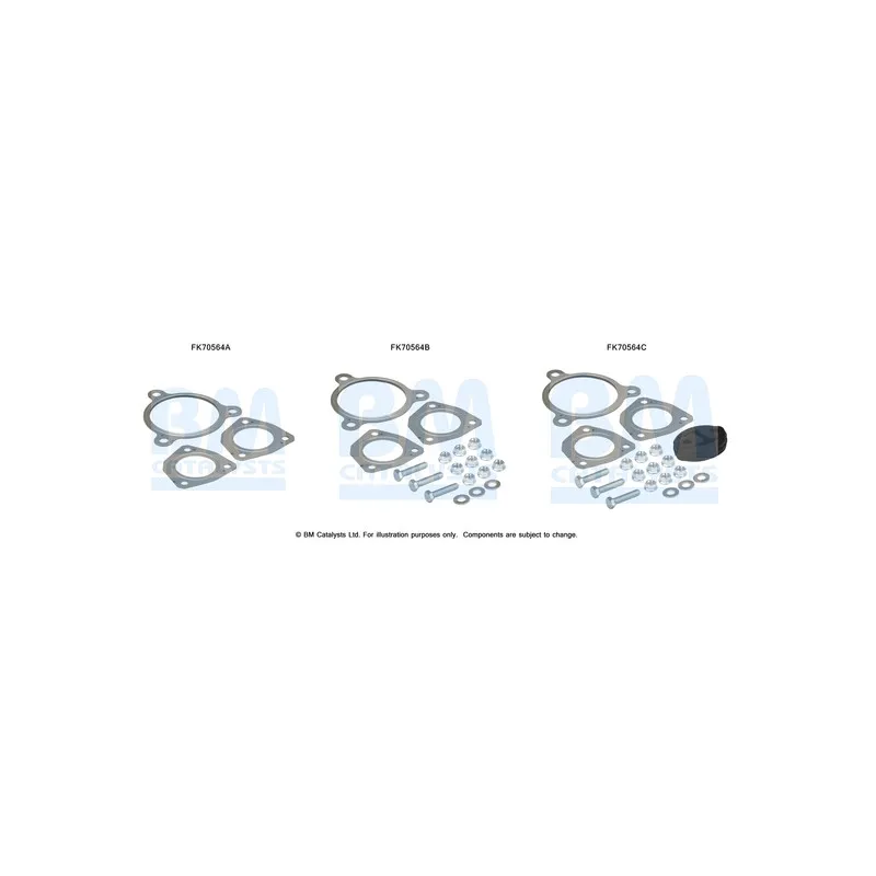Kit d'assemblage, tuyau d'échappement BM CATALYSTS FK70564