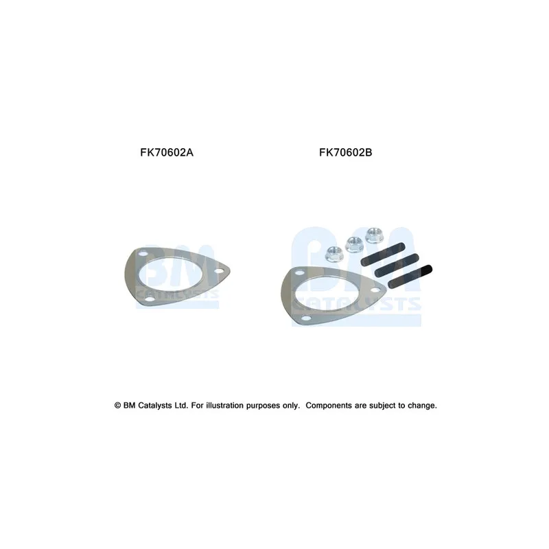 Kit d'assemblage, tuyau d'échappement BM CATALYSTS FK70602