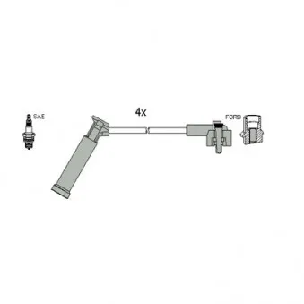 Kit de câbles d'allumage HITACHI 134124
