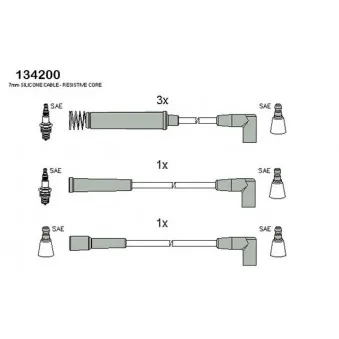 Kit de câbles d'allumage HITACHI 134200