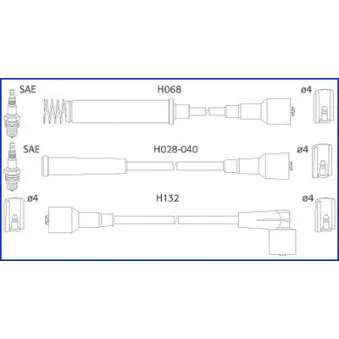 Kit de câbles d'allumage HITACHI 134214