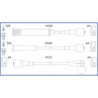 Kit de câbles d'allumage HITACHI 134217
