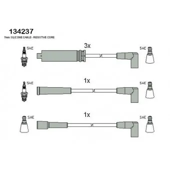 Kit de câbles d'allumage HITACHI 134237