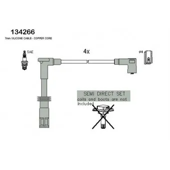 Kit de câbles d'allumage HITACHI 134266