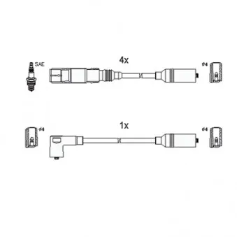 Kit de câbles d'allumage HITACHI 134267