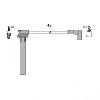 Kit de câbles d'allumage HITACHI 134269