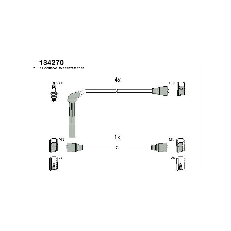 Kit de câbles d'allumage HITACHI 134270