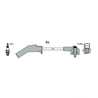 Kit de câbles d'allumage HITACHI 134271