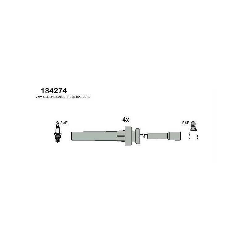 Kit de câbles d'allumage HITACHI 134274