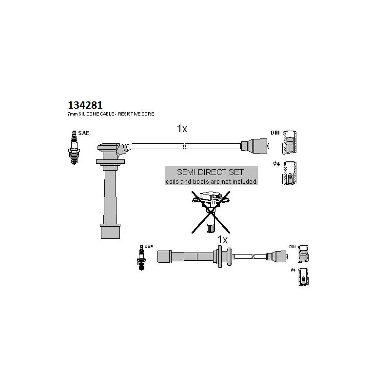 Kit de câbles d'allumage HITACHI 134281