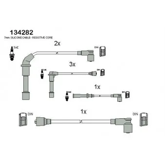 Kit de câbles d'allumage HITACHI 134282