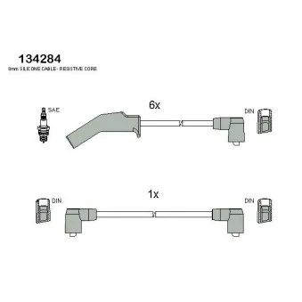 Kit de câbles d'allumage HITACHI 134284