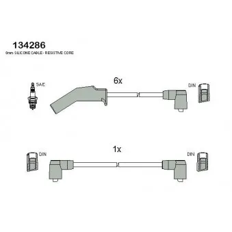 Kit de câbles d'allumage HITACHI 134286