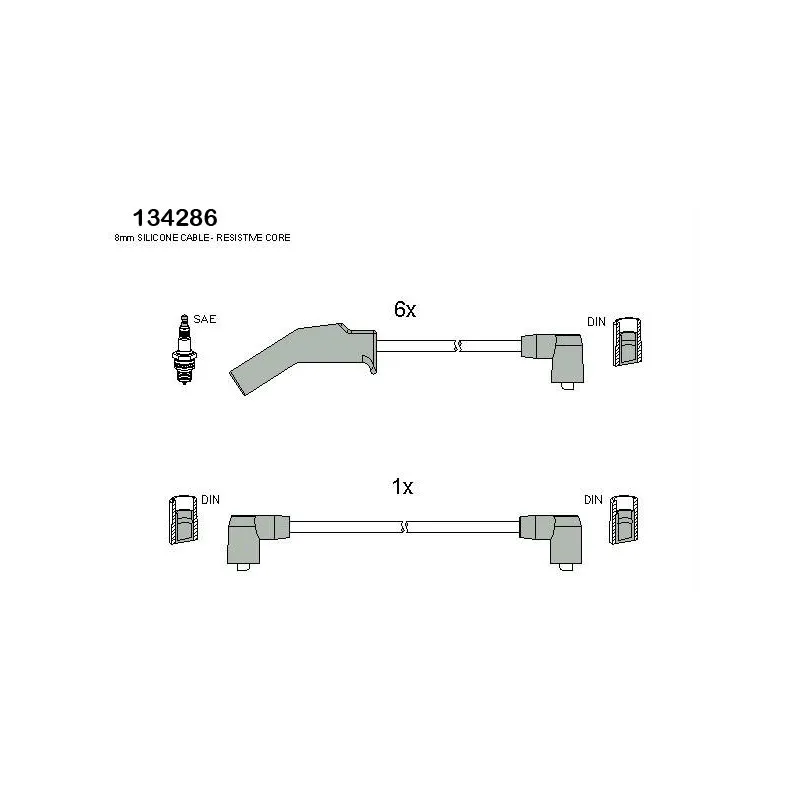 Kit de câbles d'allumage HITACHI 134286