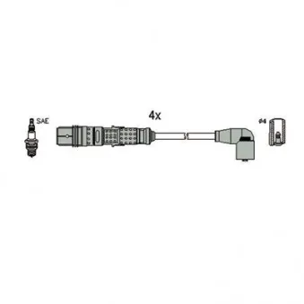 Kit de câbles d'allumage HITACHI 134289