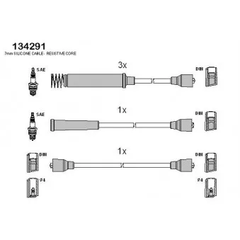 Kit de câbles d'allumage HITACHI 134291