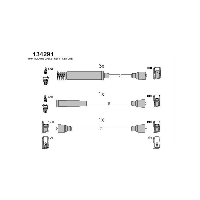 Kit de câbles d'allumage HITACHI 134291