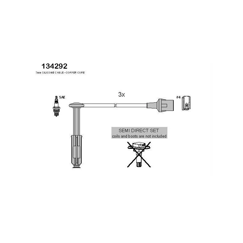 Kit de câbles d'allumage HITACHI 134292