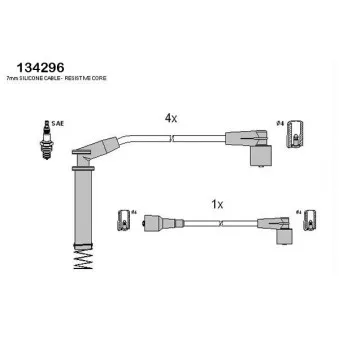 Kit de câbles d'allumage HITACHI 134296