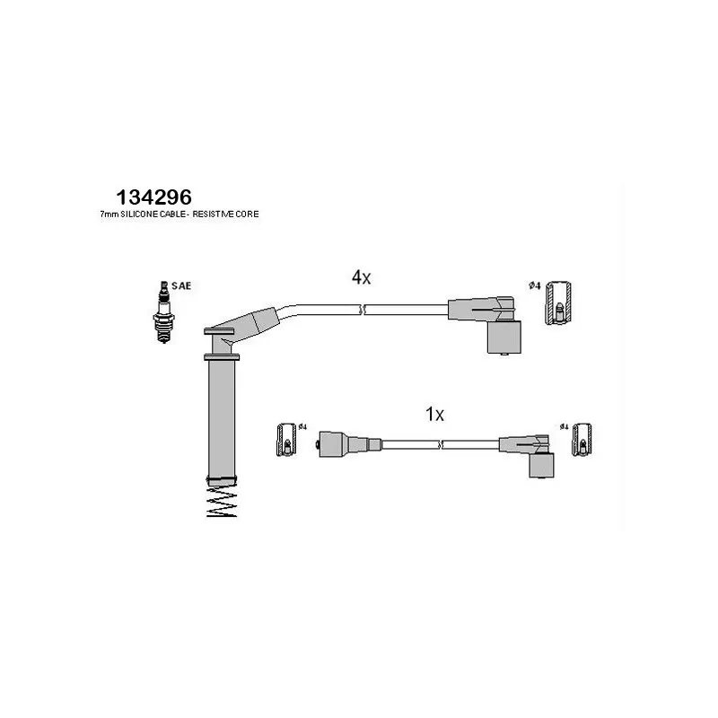 Kit de câbles d'allumage HITACHI 134296