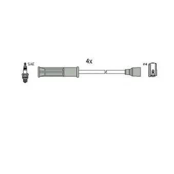 Kit de câbles d'allumage HITACHI 134516