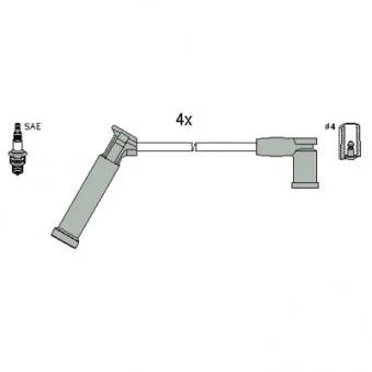 Kit de câbles d'allumage HITACHI 134677