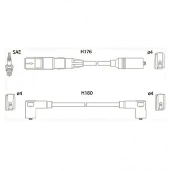 Kit de câbles d'allumage HITACHI